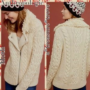 Anthropologie Mixed Yarn Sweater Jacket by Moth